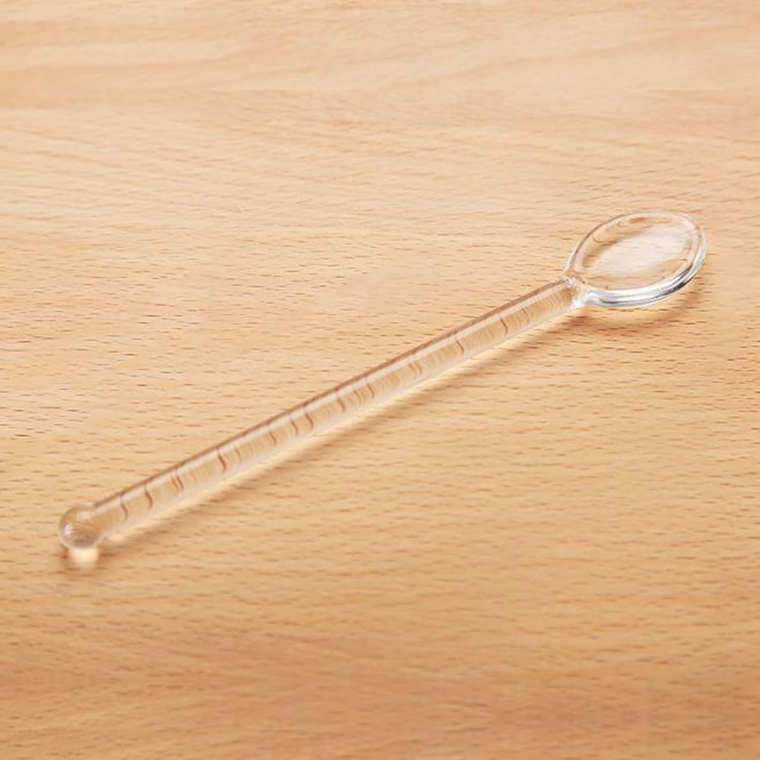 6 Pcs Clear Glass Spoons,Glass Stirring Teaspoons Coffee Spoon Rod Mixing Spoon Tea Stirrers for Home or Party,13mm/5.1inch
