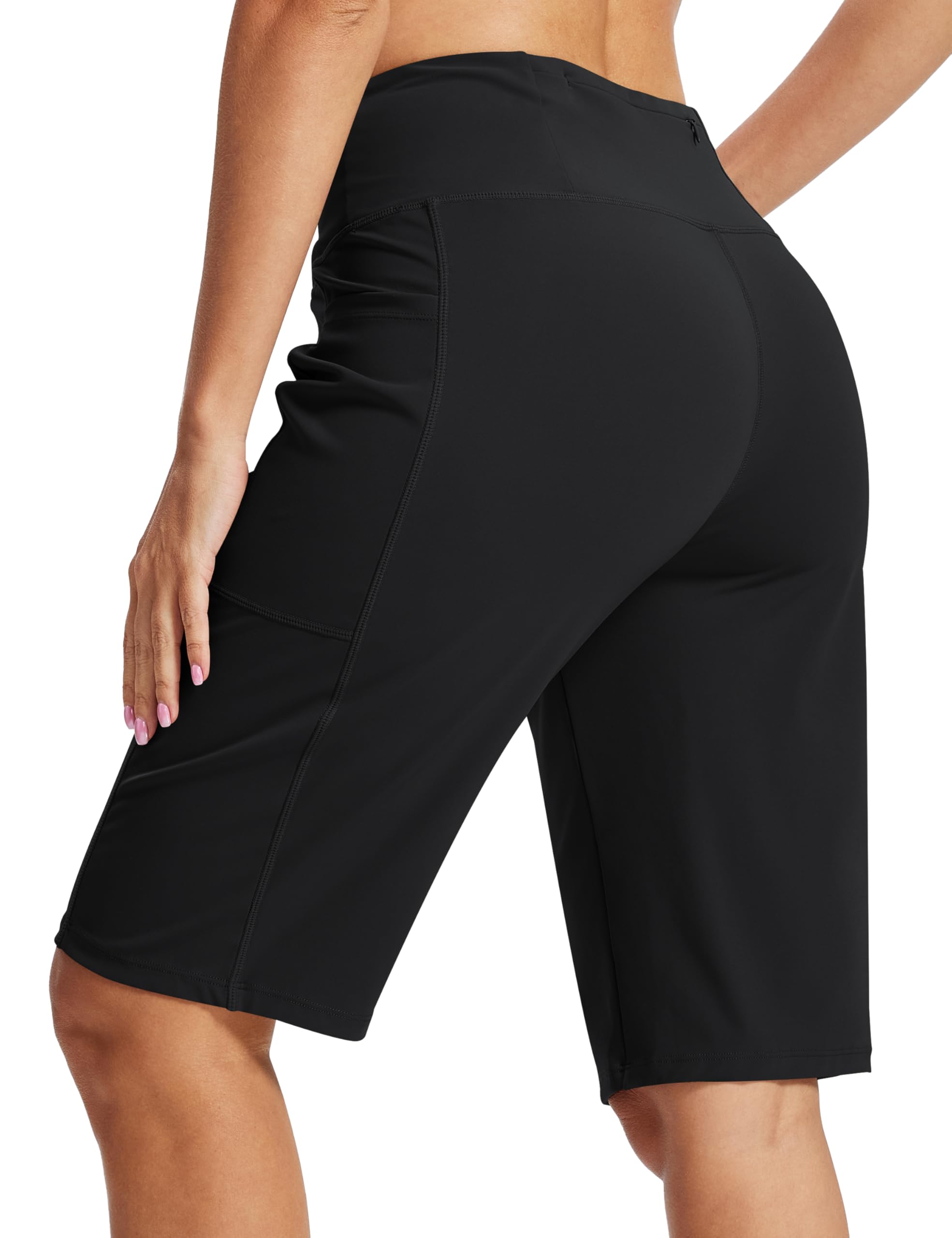 MoFiz Short Sport Femme Bermuda Short Running Taille Haute Legging Court Yoga Shorts pour été - 4