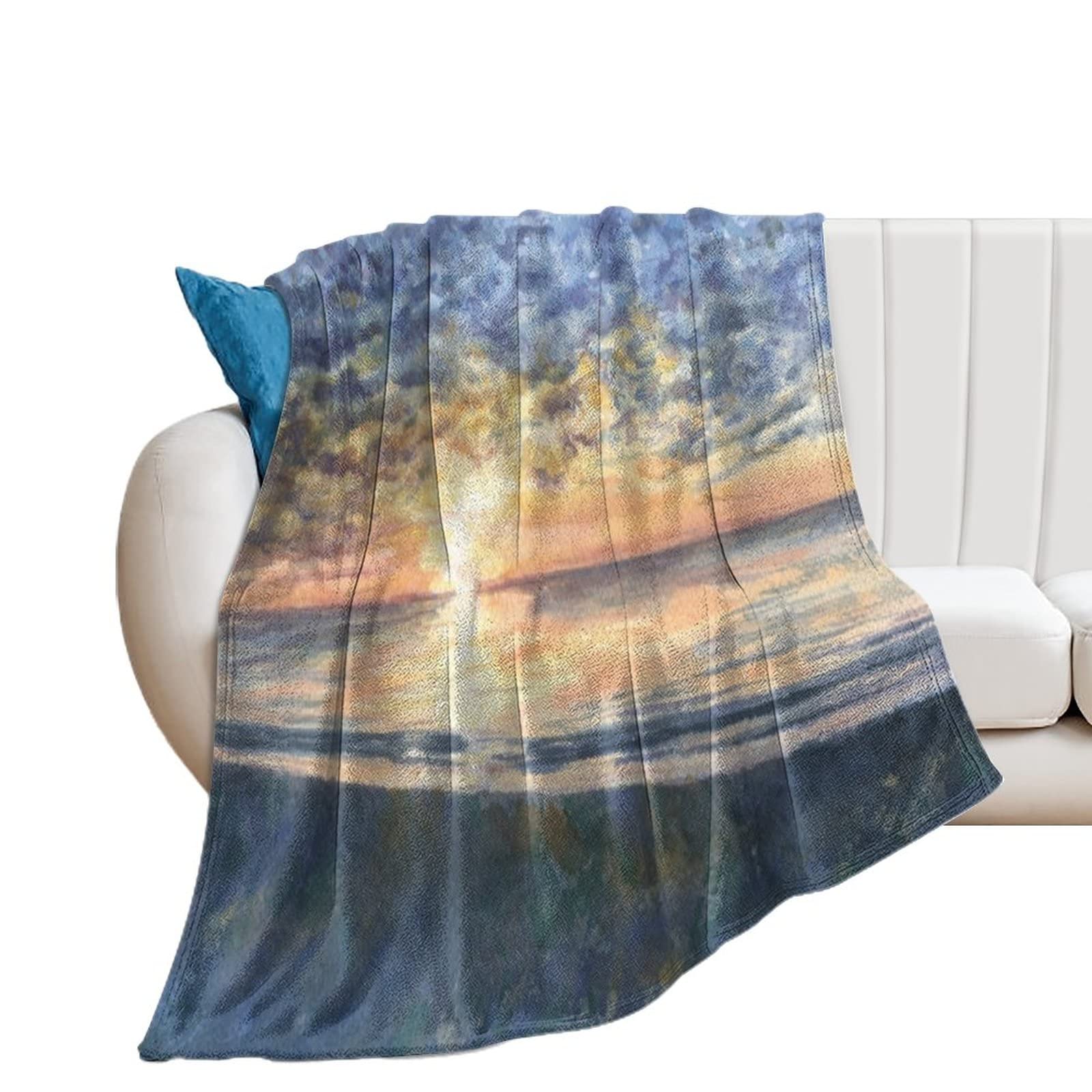 Couverture polaire super douce flanelle chaude jeté de canapé artistique