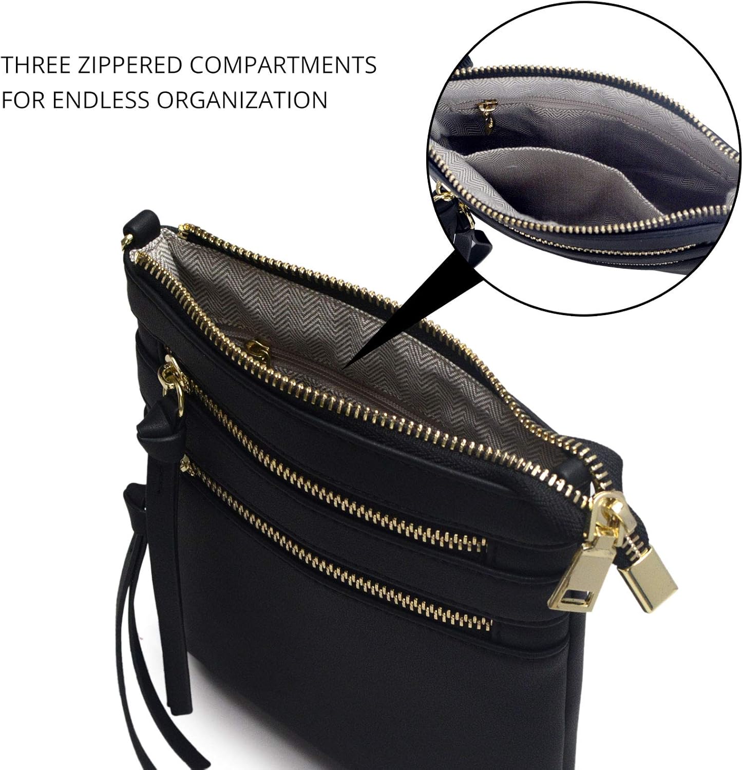 Bveyzi Women's Small Crossbody Purse Multi-Pocket Lightweight Crossover Travel Bag Over The Shoulder with Extra Long Strap - Image 4