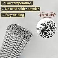 Vista 3 de 55 varillas de soldadura de aluminio, varillas de soldadura de aluminio, 0.08 "x 13" baja temperatura fácil fusión soldadura de aluminio, varilla