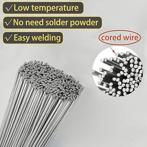 Miniatura 3 de 55 varillas de soldadura de aluminio, varillas de soldadura de aluminio, 332 "x 13 '' baja temperatura fácil fusión soldadura de aluminio, varilla