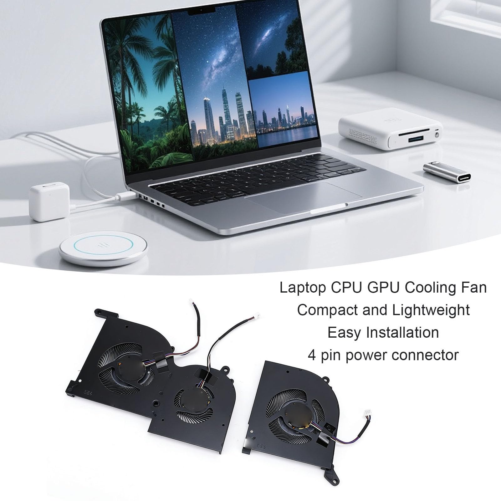 Diyeeni GS66 MS 16V5 GS66 12U Laptop Metallo ABS Ventola di Raffreddamento Silenziosa per Prestazioni Migliorate per Giocatori e Professionisti