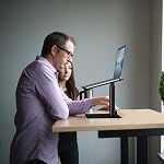 Besign LSX6 Laptop Stand, Ergonomic Adjustable Notebook Stand, Laptop Riser for Standing Work, Computer Holder Compatible with Air, Pro, Dell, HP, Lenovo More 10-14" Laptops, Black