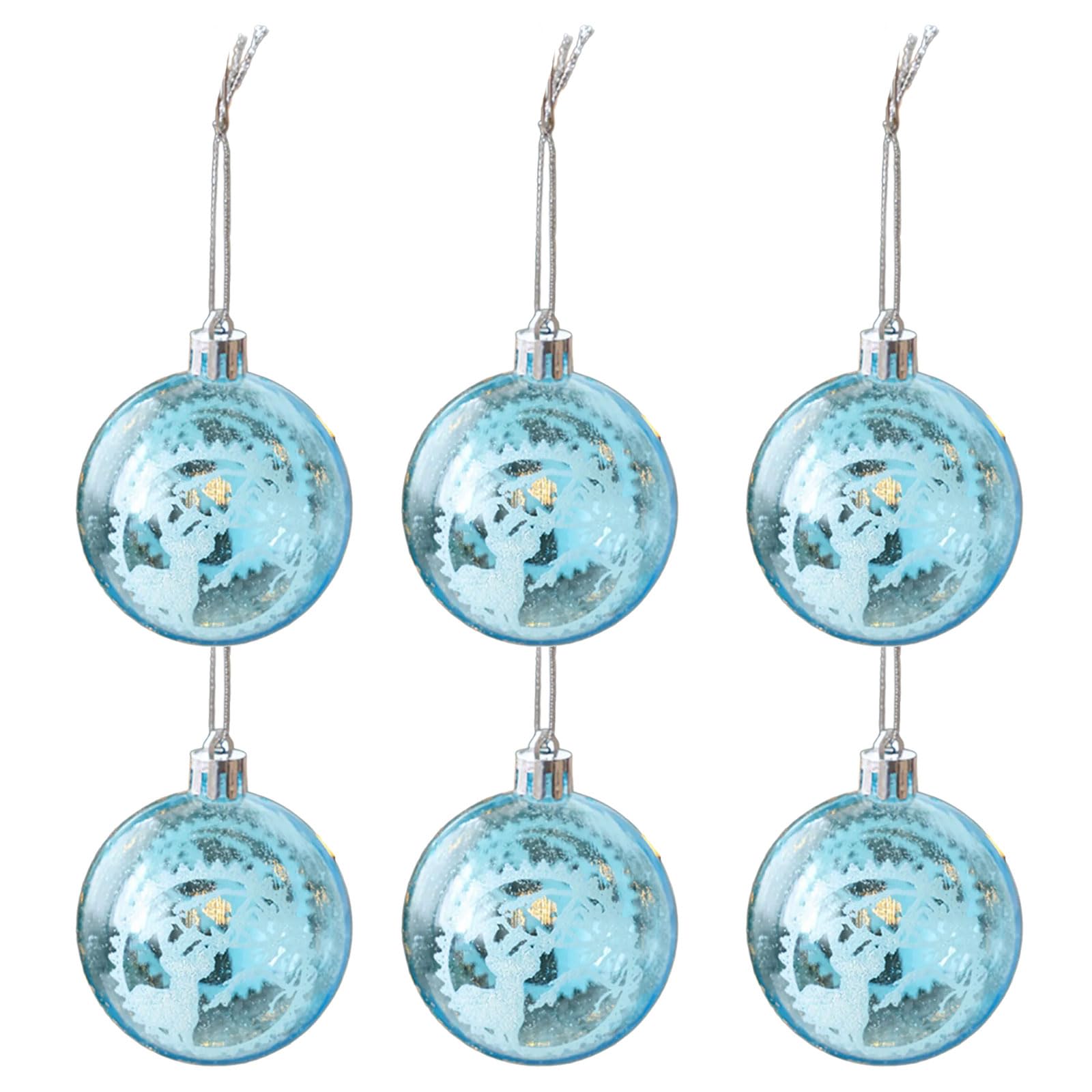 Shatterproof Holiday Decorations Clear Christmas Tree Ornaments Christmas Painted Snowflake Painted Tree Decorations