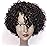HUA Short Curly Human Hair Wigs for Black Women Glueless 10 Inch Kinky Curly Bob Wig Human Hair I Part Lace Short Wigs for Women Glueless Natural Black Color 180% Density Daily Use