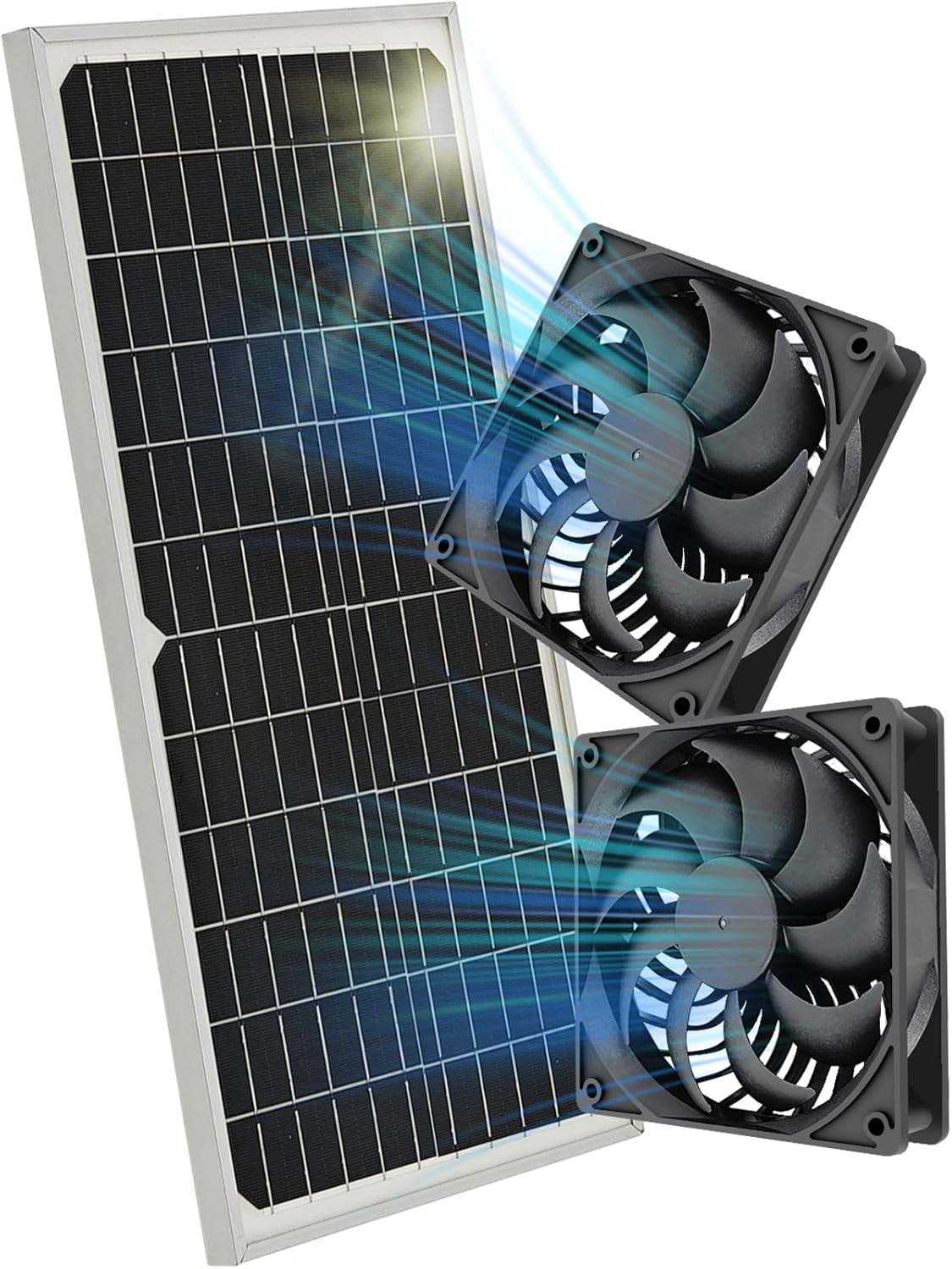 20W Photo voltaic Exhaust Fan for Rooster Coop, Sheds, Greenhouses, Canine Homes, Home windows, Attics, Photo voltaic Powered Fan with Steel Body, Straightforward Plug and Play Set up