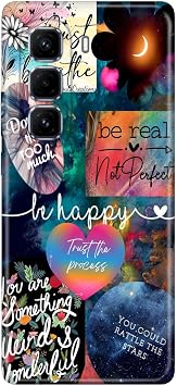 Infinix Hot 50 Pro Plus 4G ile Uyumlu Silikon K l f, Be Happy Temal  Desenli, Darbe Emici