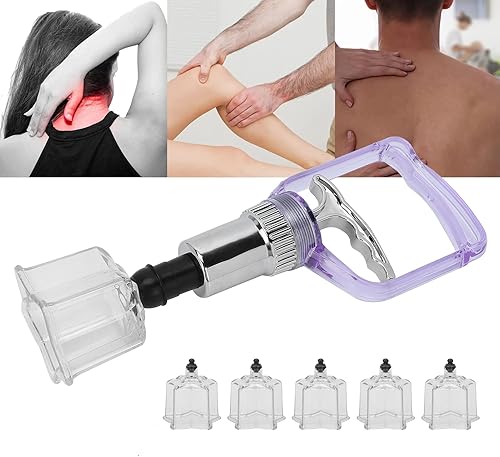 Miniatura 7 de Brrnoo Juego de ventosas, juego de tazas de ventosas en forma de estrella de cinco puntas, pistola de bomba de masaje para aliviar el dolor,