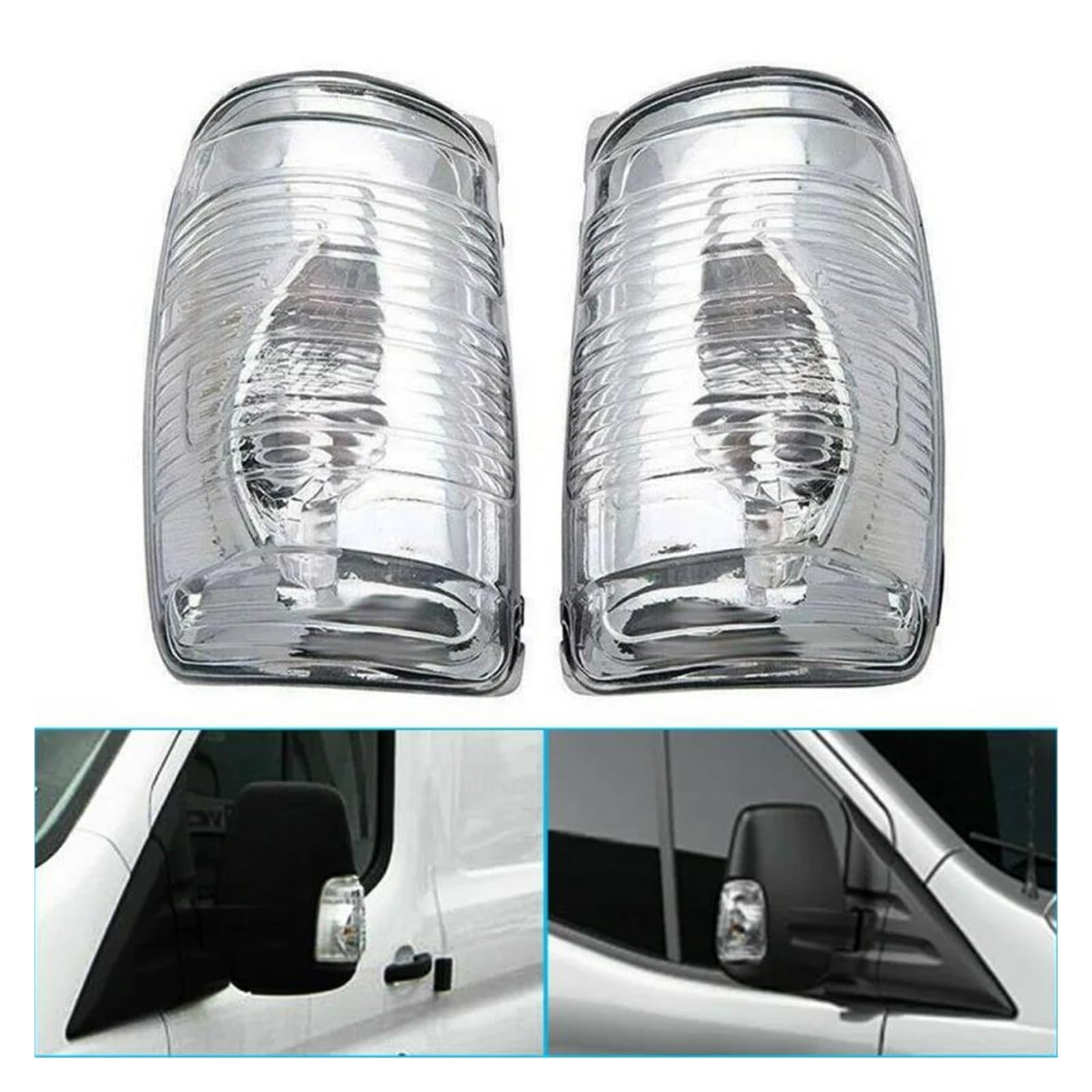 Dioche Lentille D'indicateur De Rétroviseur D'aile De Porte De Rétroviseur Extérieur Transparente Pour Transit MK8 2014+ (gauche