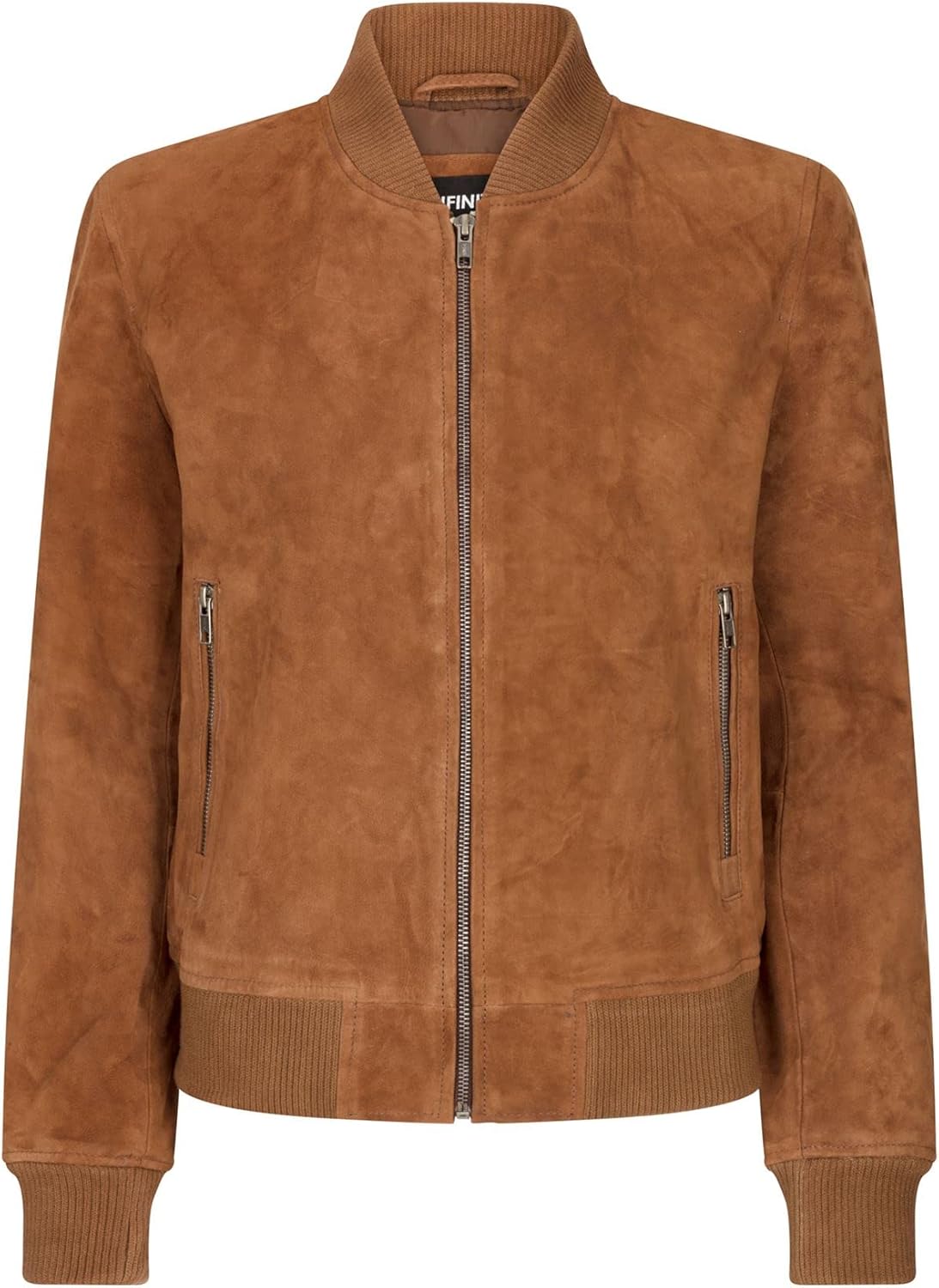 TruClothing Womens Genuine Suede Bomber Jacket Leather Casual Varsity Vintage Casual
