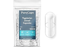 Purecaps USA - Size 0 Empty Clear 'Capsulone' Vegetarian and Vegan Pill Capsules