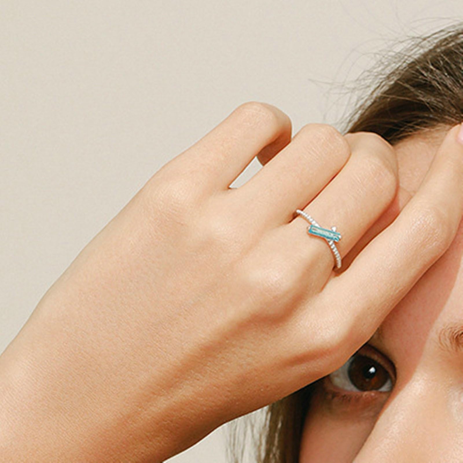 Alianzas de boda para mujer, anillos de compromiso de oro blanco de 18 quilates, elegante topacio rectangular y moissanita redondo, anillo de boda de oro blanco para mamá, novia, novia