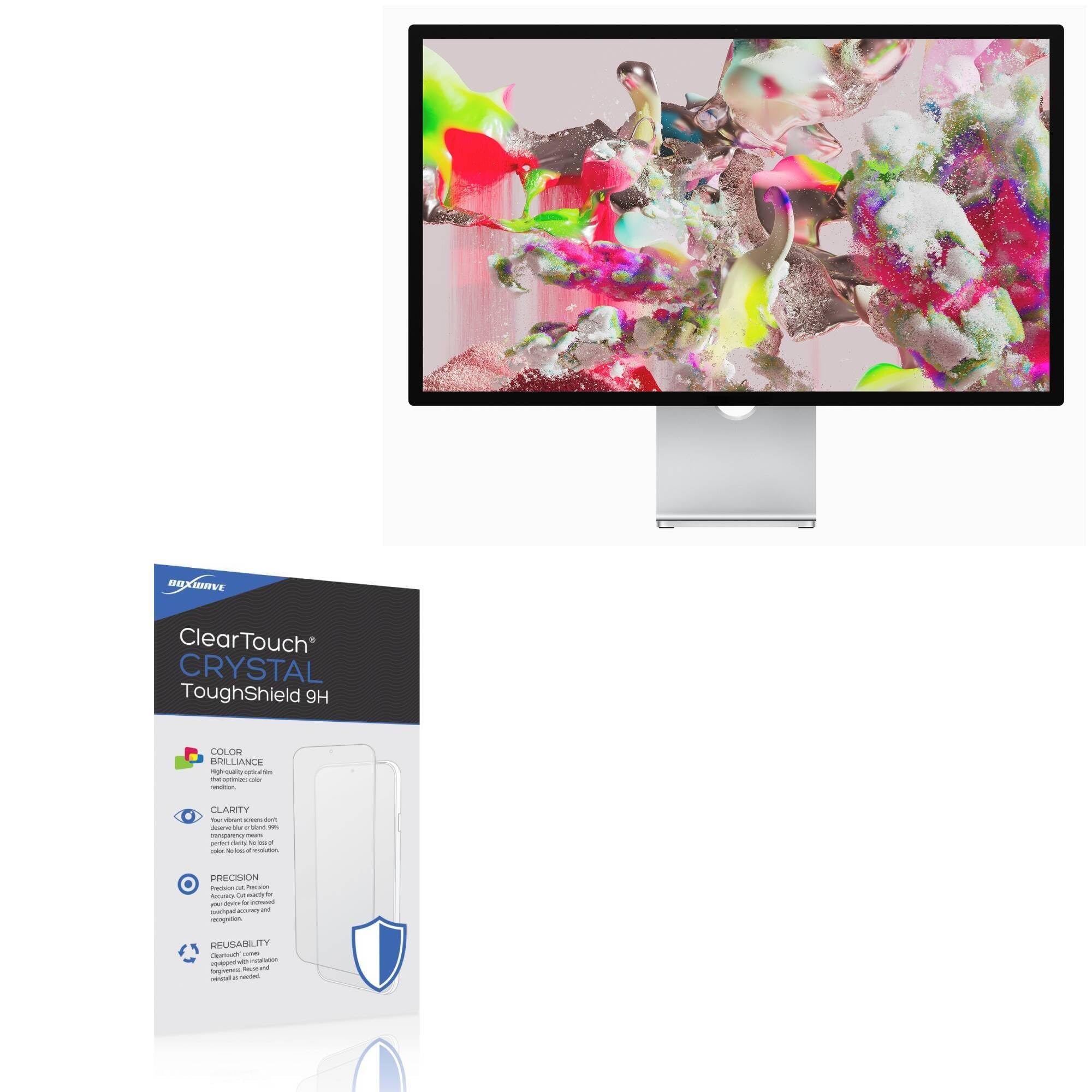 BoxWave Screen Protector Compatible with Apple Studio Display (27 in) - ClearTouch Crystal ToughShield 9H (2-Pack), Clear 9H Tough Flexible Film Screen Protector