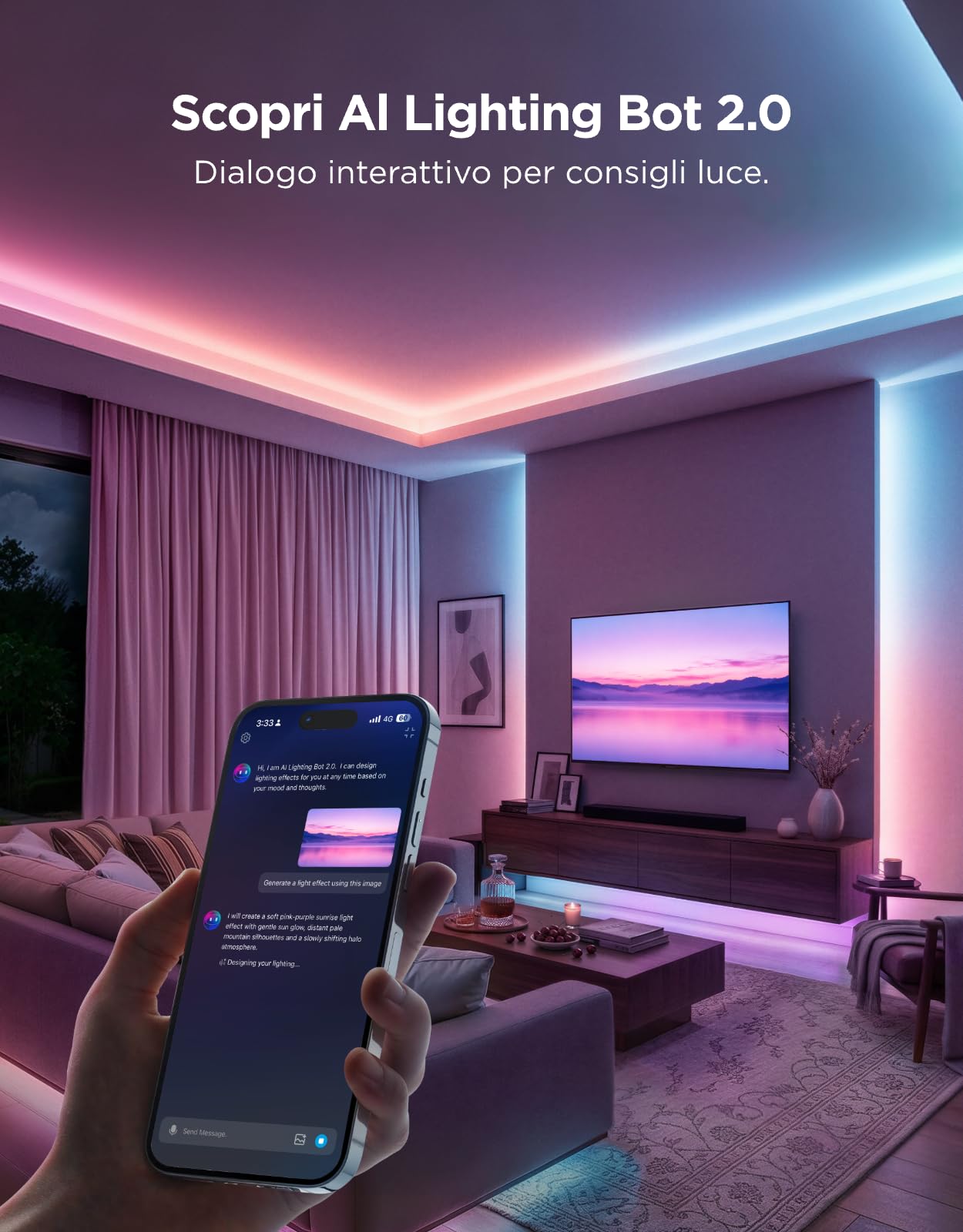 Govee RGBWWIC LED Striscia 2, Luci LED 5 Metri LuminBlend+ Controllo APP | Controllo Intelligente, Funziona con Matter/Alexa/Google,100+ Modalità, Striscia LED Protetta, Sync Musica, Cambio Colore