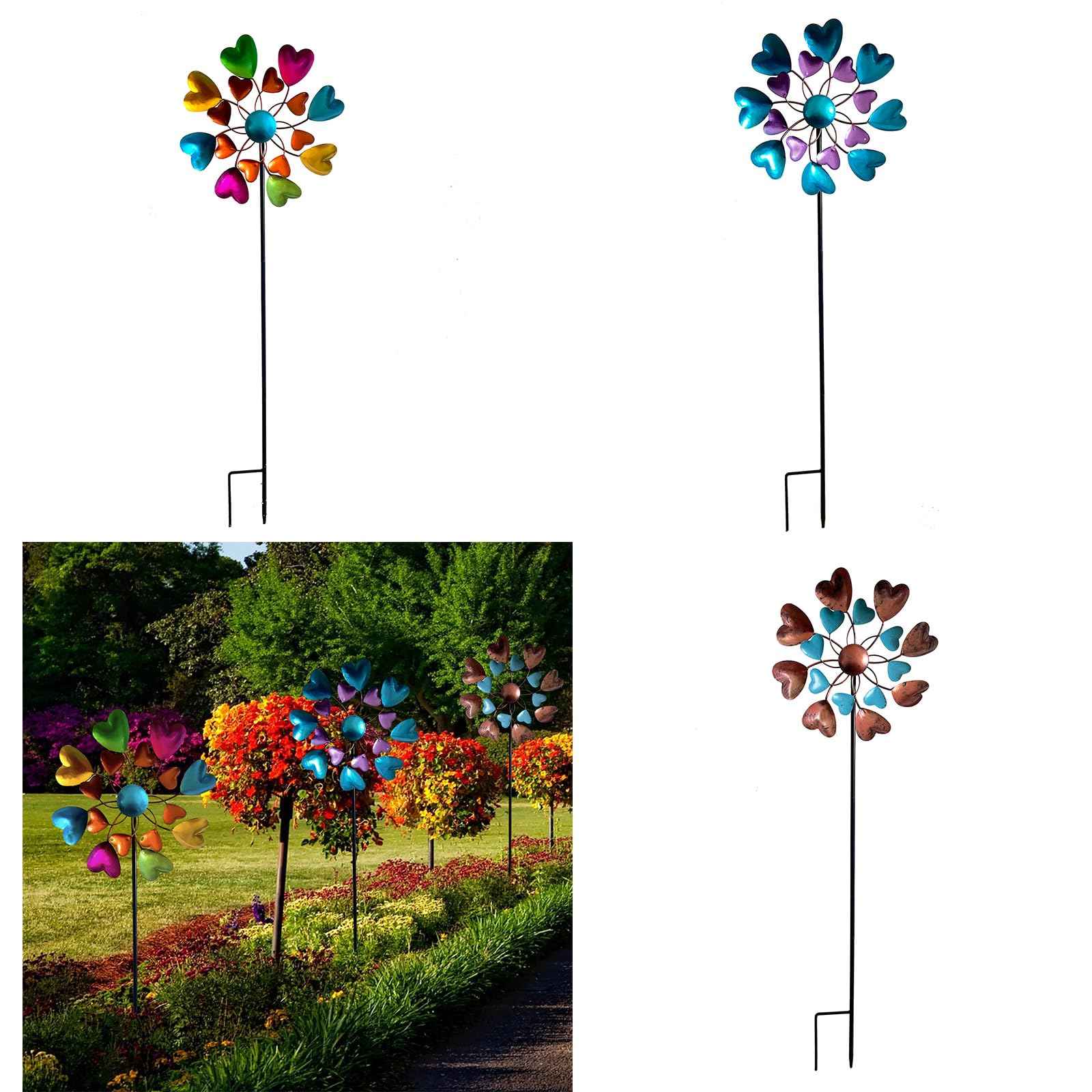 Art de Jardin en métal Rotatif Dynamique de Moulin à, Retro