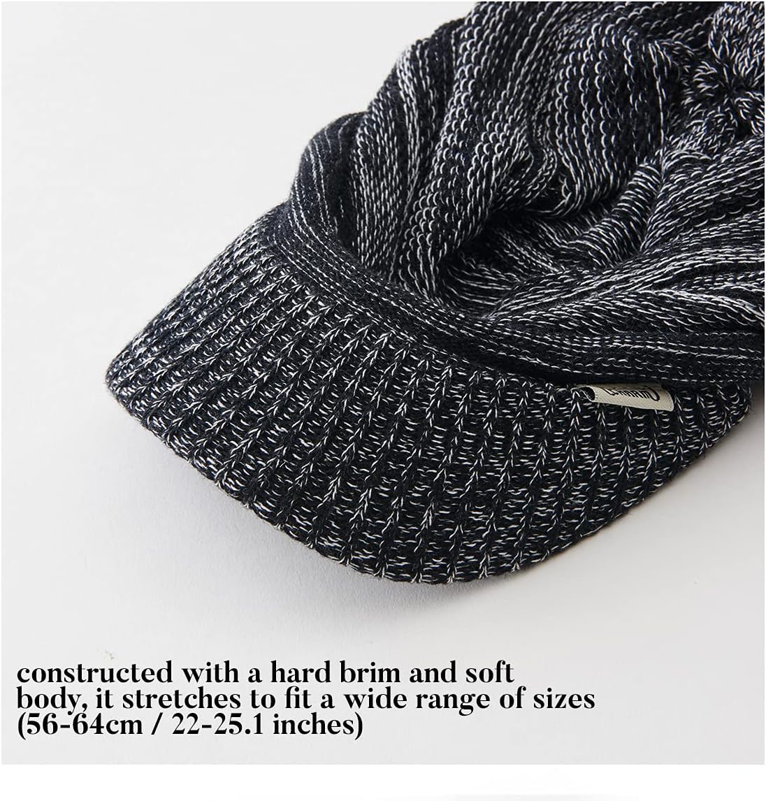 CHARM Mens Winter Knit Beanie Hat - Womens Slouchy Visor Cap Summer Baggy Slouch Knit - Image 3