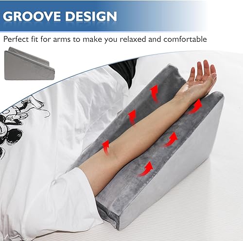 Miniatura 2 de Hossmily Almohada de elevación de brazo, almohada de elevación de cuña de brazo excelente, almohada ergonómica de apoyo para codo para dormir,