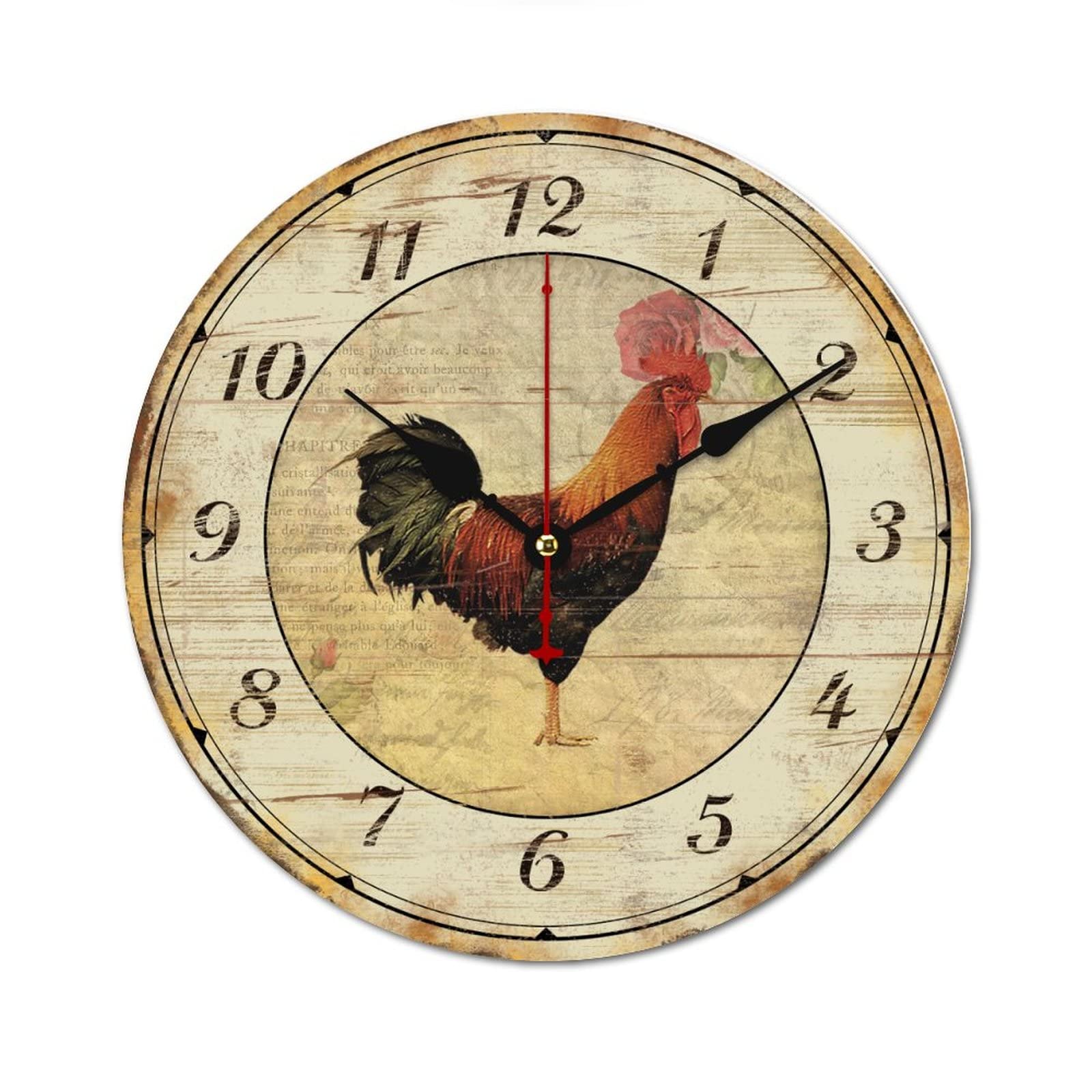 Horloge ronde en bois silencieuse sans tic-tac pour bien dormir dans sa chambre à coucher