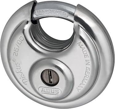 ABUS Diskus Padlock 26/80 - Security Level 8, Weatherproof, Stainless Steel