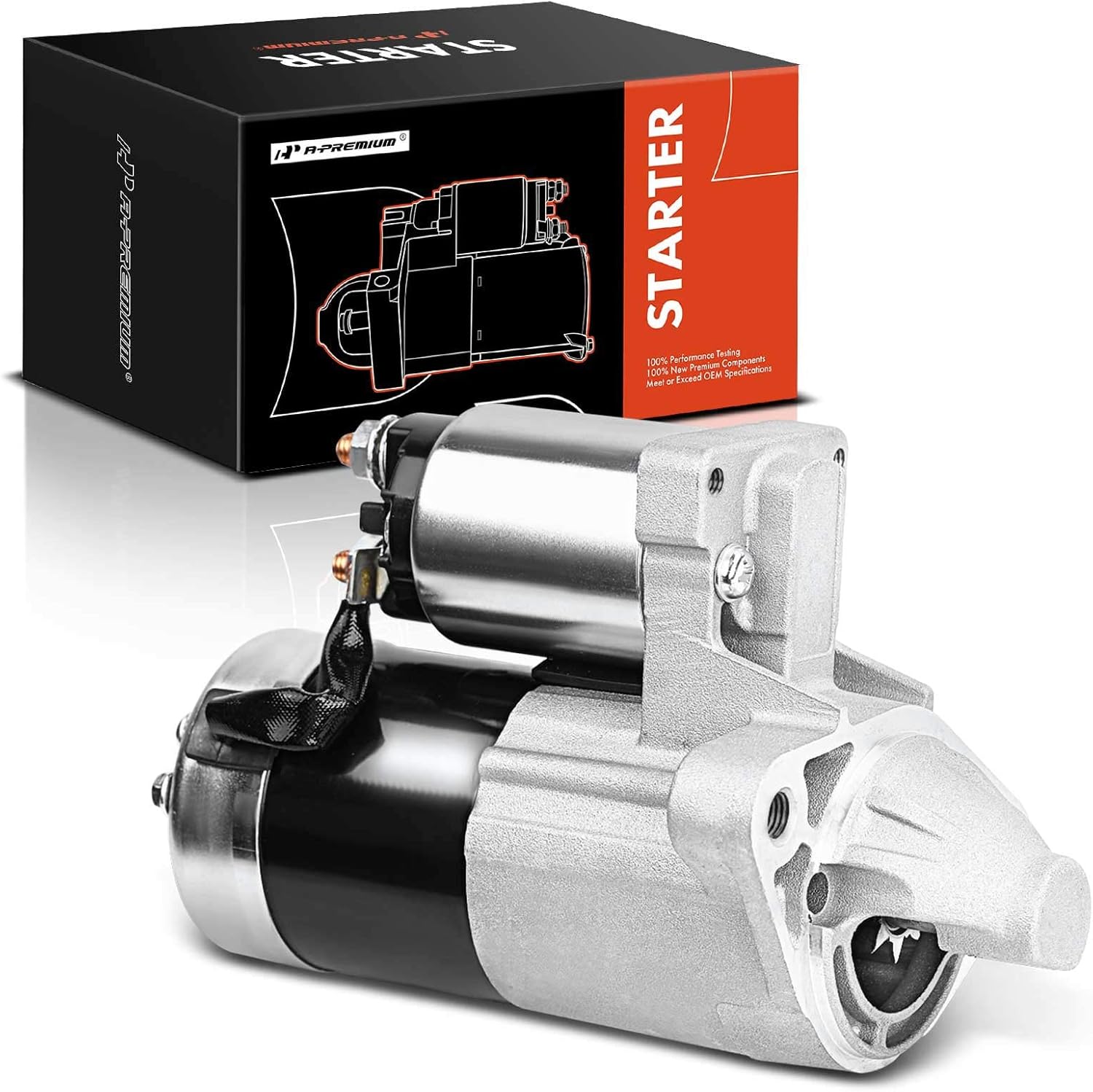 A-Premium Starter Motor Compatible with Chevrolet Tracker 99-02 & Suzuki Grand Vitara 99-05, XL-7, 1.6L 2.0L 2.5L 2.7L, 12V 1.4KW 8 Teeth Clockwise, Replace# 31100-65DA0, 31100-77E10, 31100-77E22