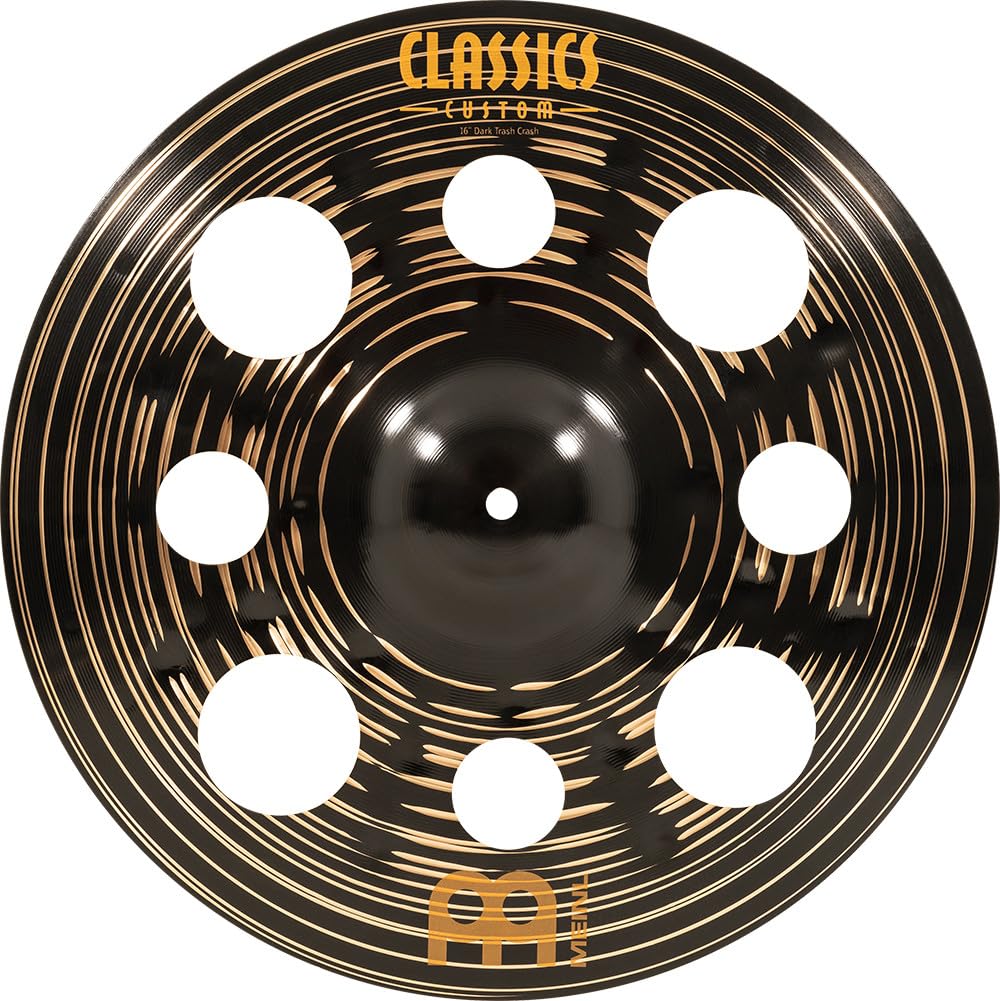 Meinl Cymbals Classics Custom Dark Beckenset - Mit Splash, Trash Crash und China Schlagzeug Becken - B12 Bronze, Dunkles Finish (‎CCD101618)