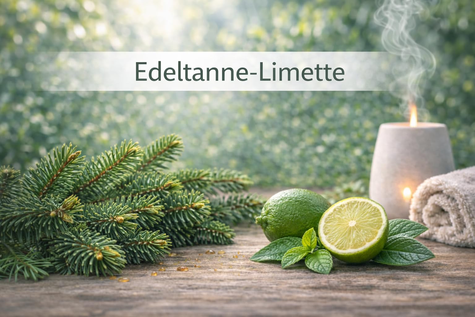 Ätherische Ölmischung Edeltanne-Limette 250 ml – Edeltanne & Limette – naturrein – für Saunaaufguss, Diffusor & Duftlampe