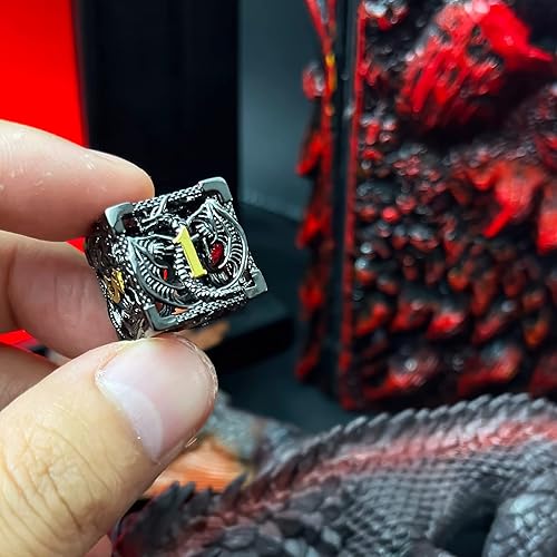 Miniatura 1 de DND - Juego de dados poliédricos para regalos de metal huecos D&D, dados geniales para juegos de rol, juego de dados poliédricos de metal hueco