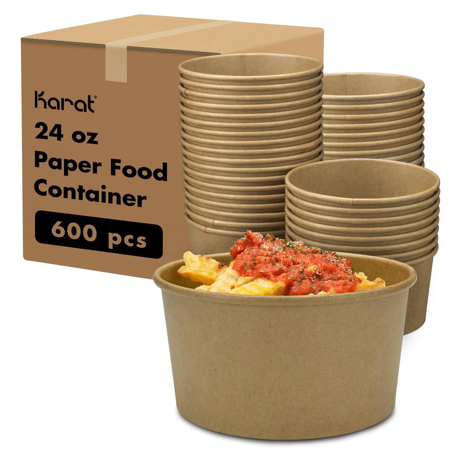 Karat Kraft Brown / 24 oz / 24.0 ounces Food Storage Containers