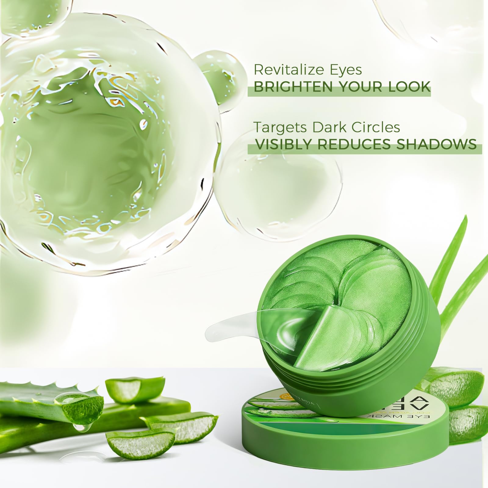 Patch Occhi Idratanti con Aloe Vera e Collagene, 60 Pezzi Maschera Occhiaie e Borse Effetto Defaticante, Trattamento Contorno Occhi Antirughe per Uomo e Donna, Patch Idrogel per Rughe e Linee Sottili - 5