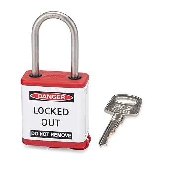 Zing Extreme Environment Padlock, Keyed Alike, Red, 1.5" Shackle, Model Number 800KA-RED