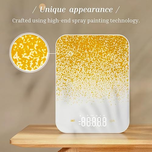 Miniatura 5 de Báscula digital de alimentos con función de tara, escala de cocina Bluetooth (GFl.Oz.LbOzMl), báscula para hornear impermeable con pantalla LED,