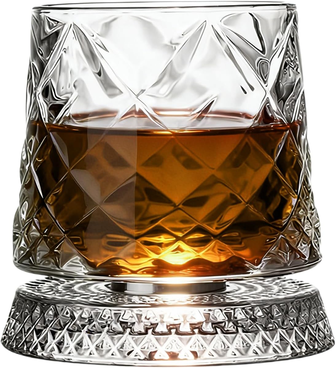 ROTATING WHISKEY GLASSES - Swivel Shot Set, Premium Spirits Sampling Cup, Balanced Motion Beverage Container, Tableware Set