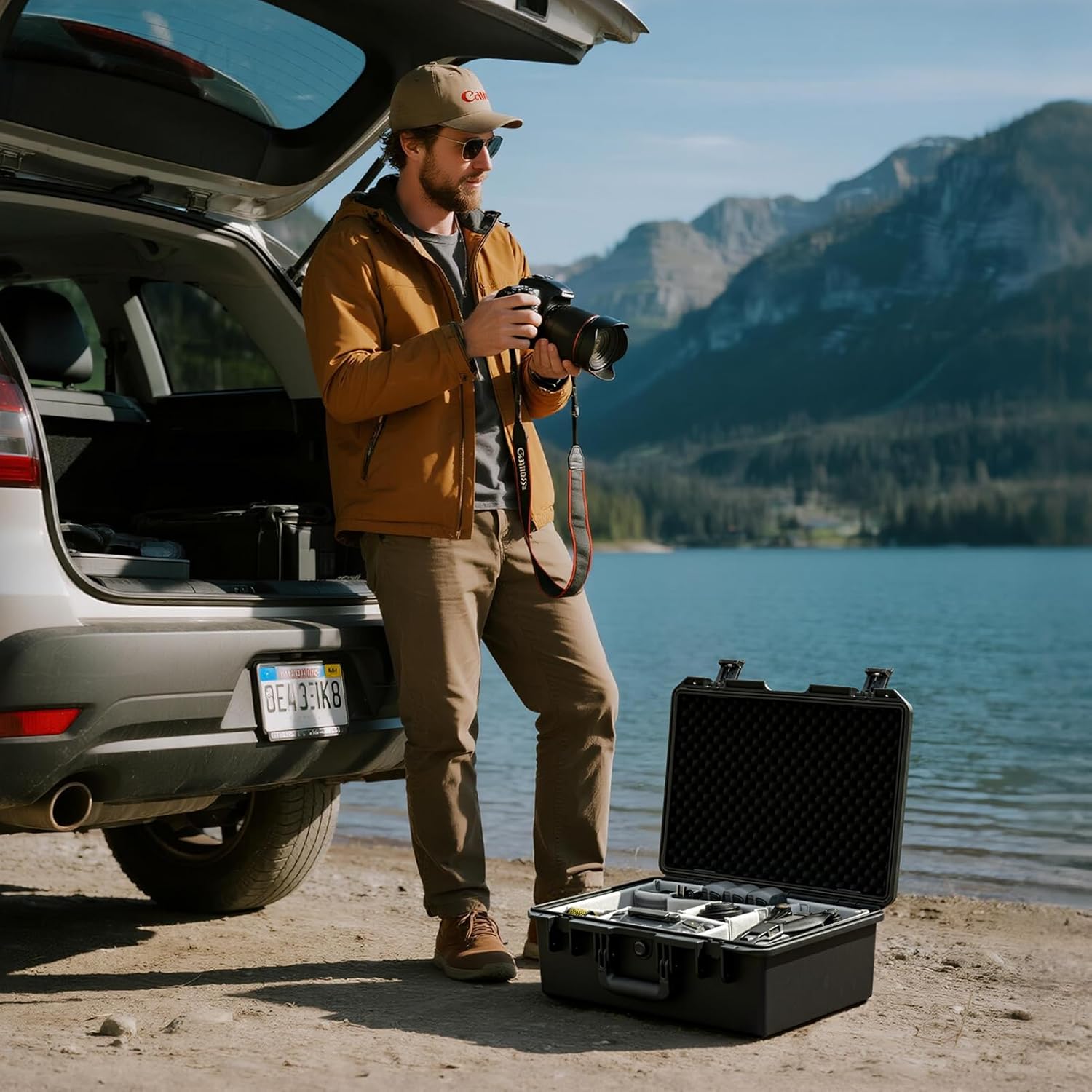 Lykus PVC2 Waterproof Hard Case with Padded Dividers for Cameras, Lenses, Small Stabilizers, Dual DJI Mavic/Air/Mini/Flip drones [CASE ONLY] - Image 6