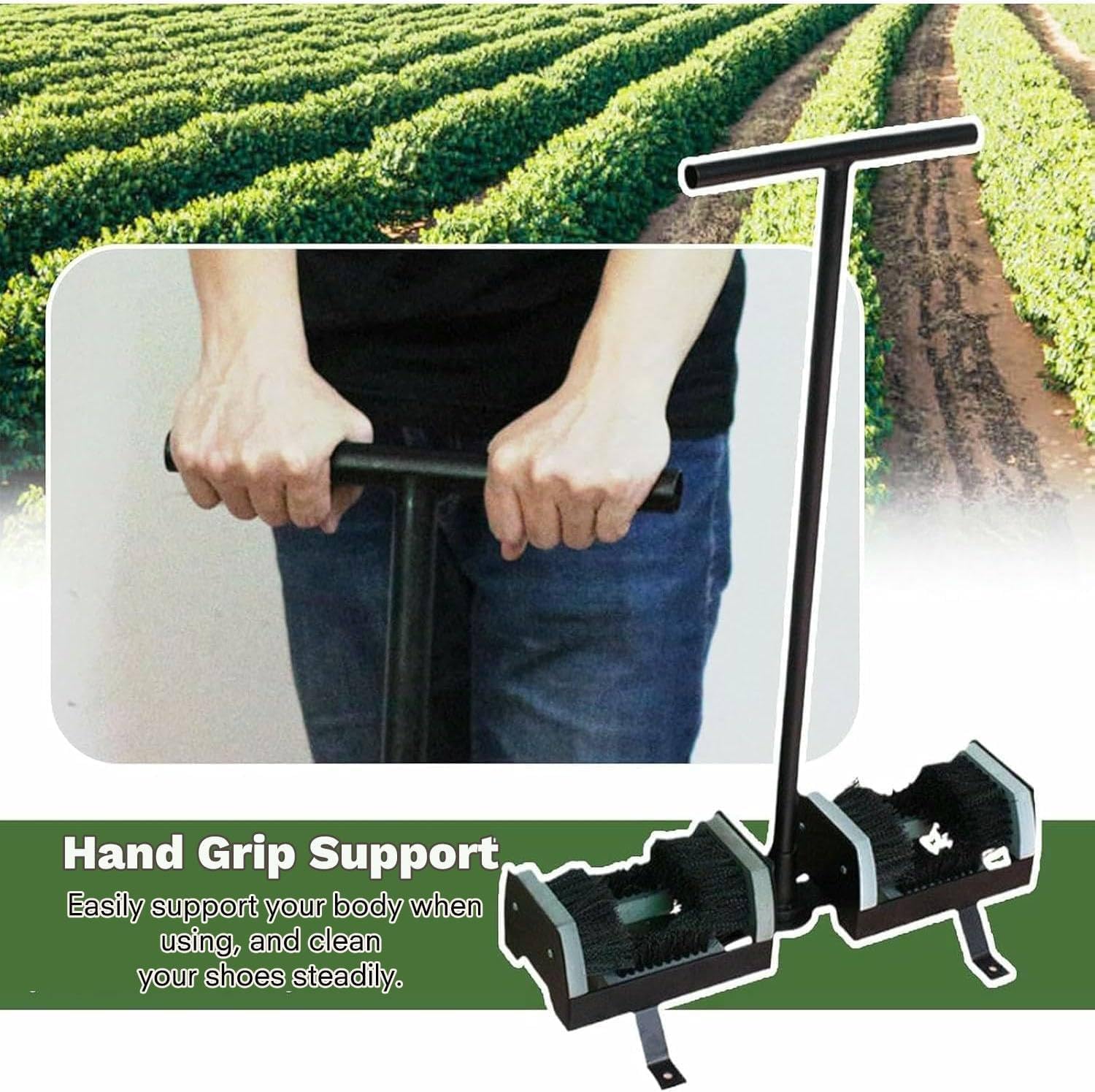 Stiefelschaberbürste mit langem Griff, strapazierfähiger zweiseitiger Schuhreiniger, Outdoor-Schuhreinigungswerkzeug für Garten und Zuhause für den täglichen Gebrauch