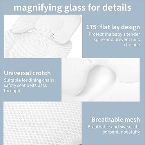 Miniatura 6 de Phonyuu Cojín de apoyo para la cabeza y el cuerpo del bebé, cojín extra suave para asiento de cabeza y cuello, inserto de soporte perfecto para