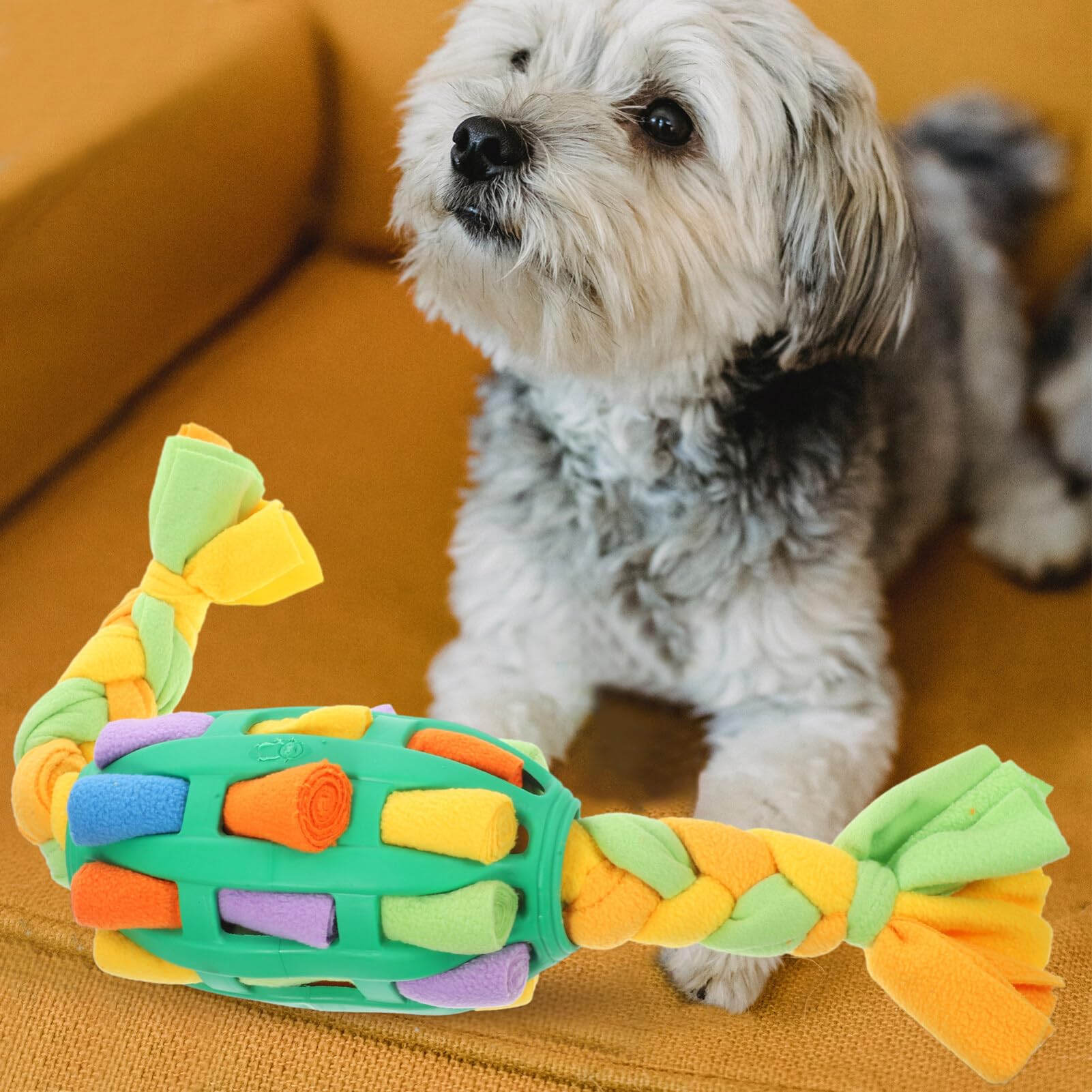 POPETPOP Interaktiver Schnüffelball für Hunde aus TPR Futterausgabe für Leckerli Welpen und Hunde Spielzeug