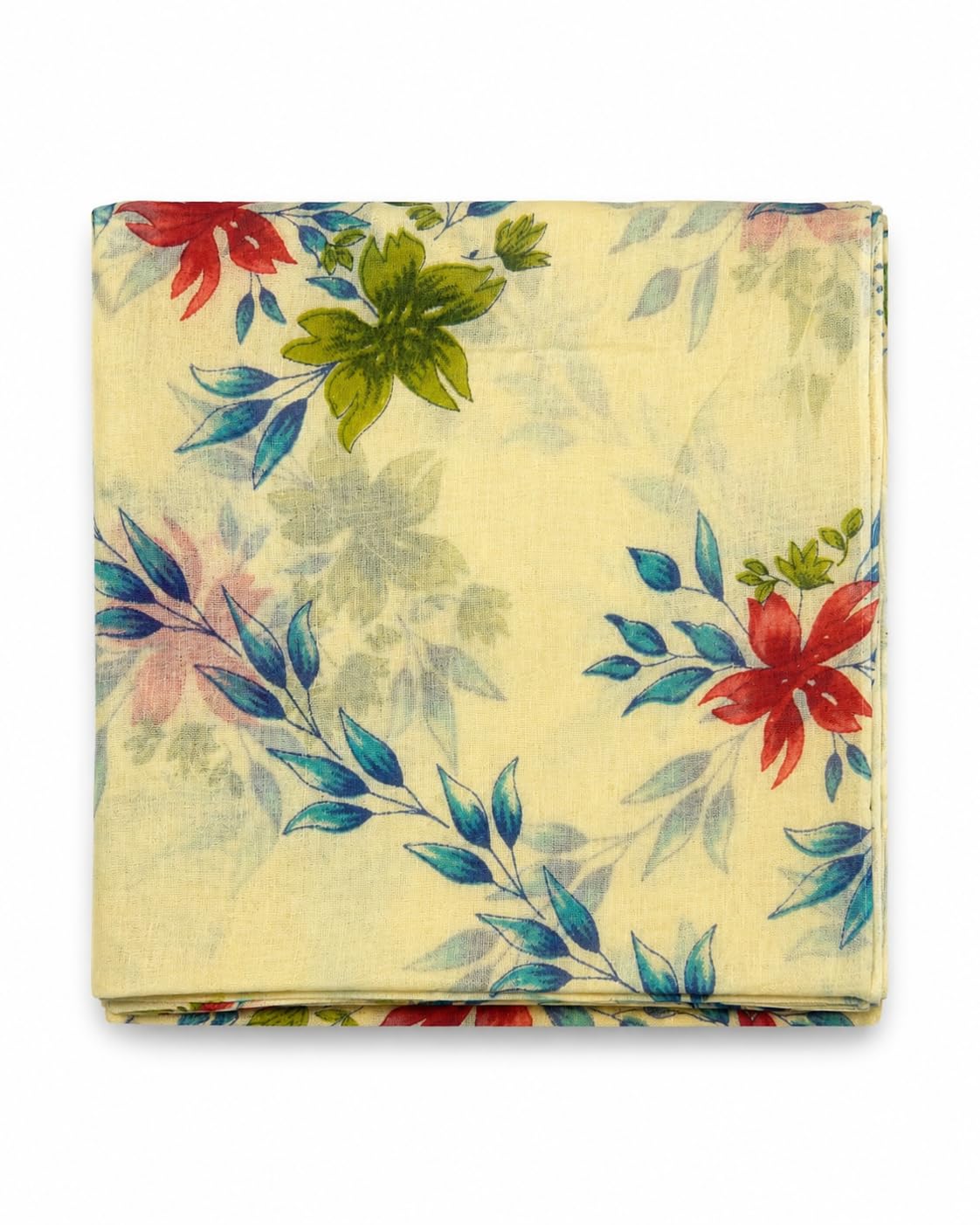 Women Cream Base MultiColour Flower Pure cotton duptta Pack of 1 size 2.25-picture-28