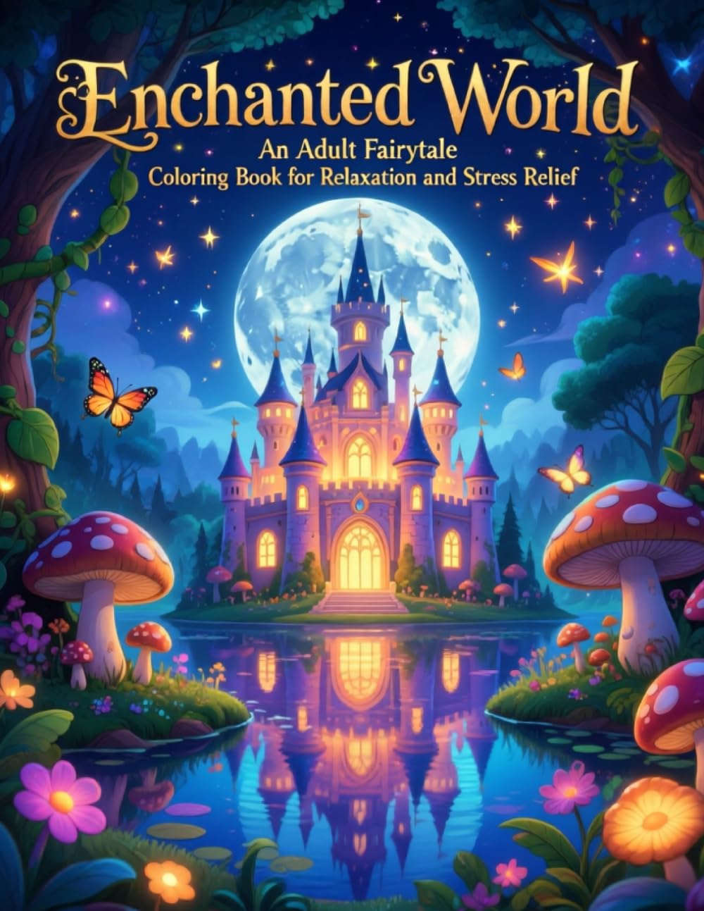 Enchanted World: An Adult Fairytale Coloring Book for Relaxation and Stress Relief