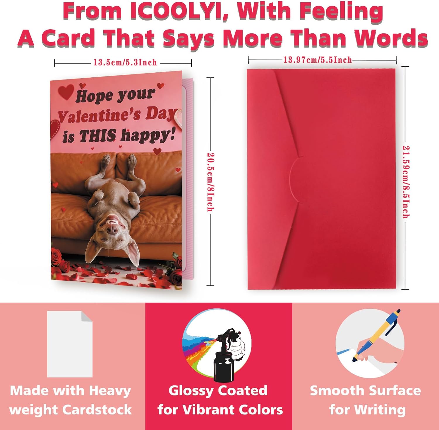 Funny Dog Valentines Day Card – Cute and Happy Valentine’s Day Card for Him or Her – Fun Valentines Gift for Men Women, Boyfriend, Girlfriend, Husband or Wife - Image 7