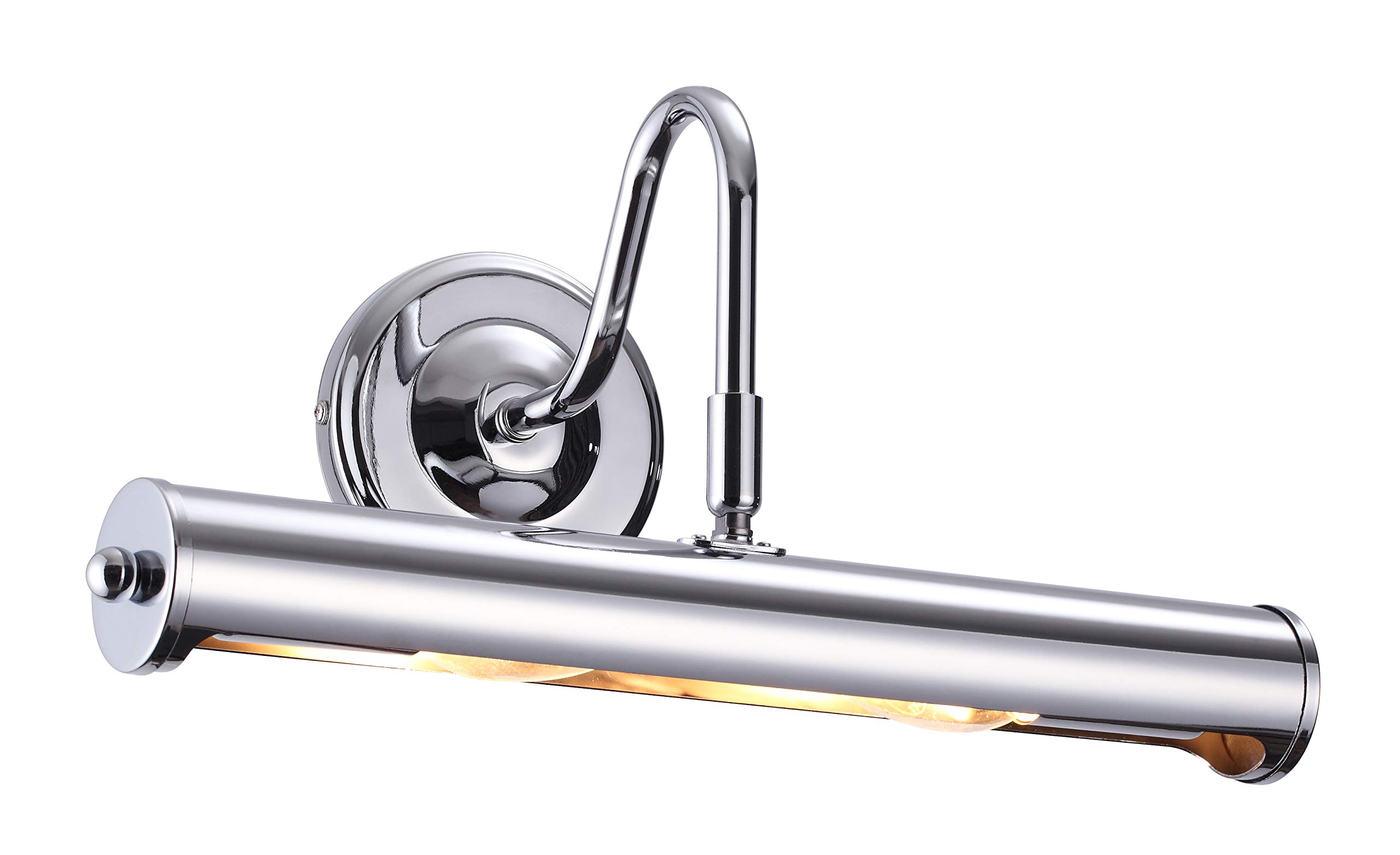 Lights4Living Modern Polished Silver Chrome Swan Neck Adjustable Picture Light - LED Compatible (14')