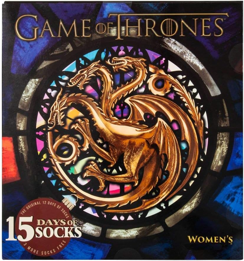 Women's Game Of Thrones 15 Days of Socks Advent Calendar - Colors May Vary One Size