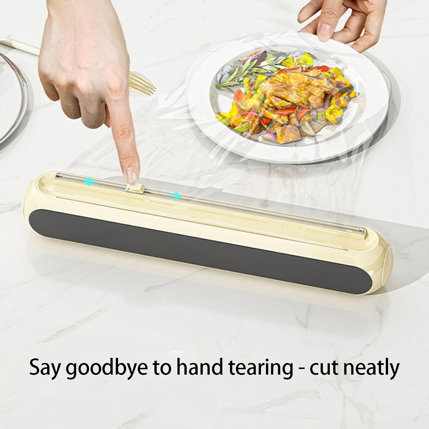 Essential Kitchen ABS Wrap Dispenser with Simple Handling Hygienic Food Storage