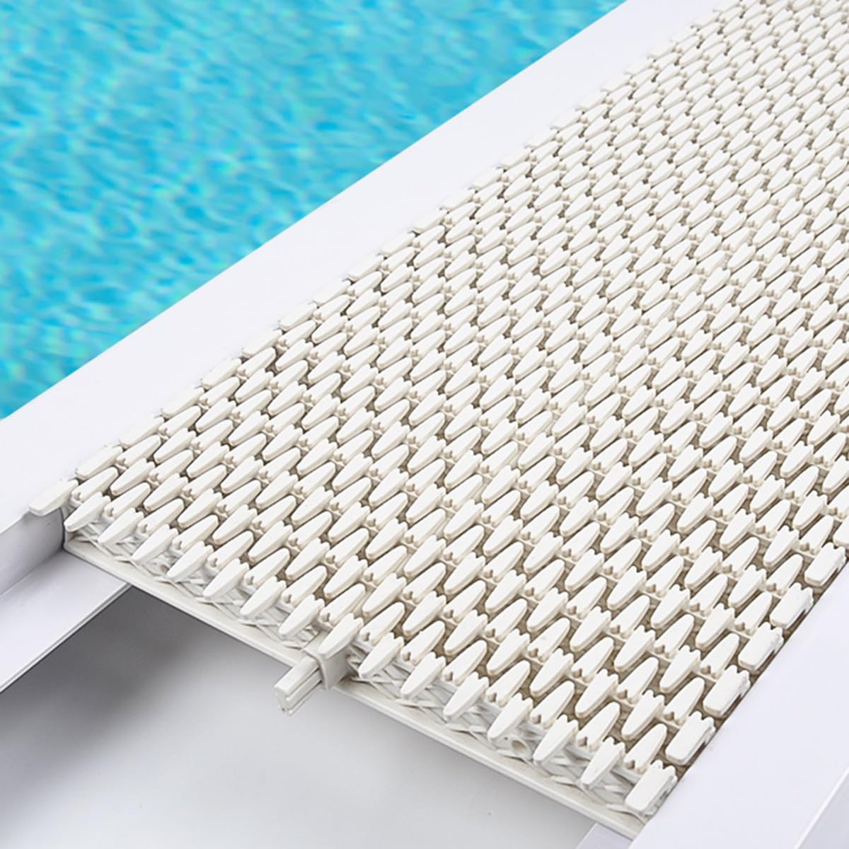 Grille de trop-plein pour drainage antidérapante et clipsable pour piscine 30x100cm