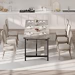 70.87" Industrial Rectangular Dining Table for 6-8 People – Durable Wood Kitchen Table with Steel Frame, Perfect for Kitchen and Dining Area, Easy to Assemble, Grey