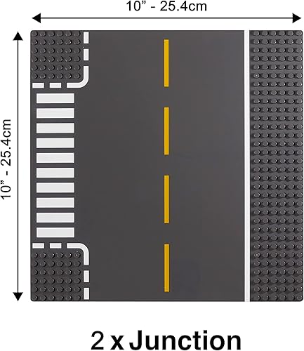 Miniatura 10 de Apostrophe Games Placa base de carretera  Placas base de bloques de construcción premium compatibles con todas las principales marcas  2 placas base