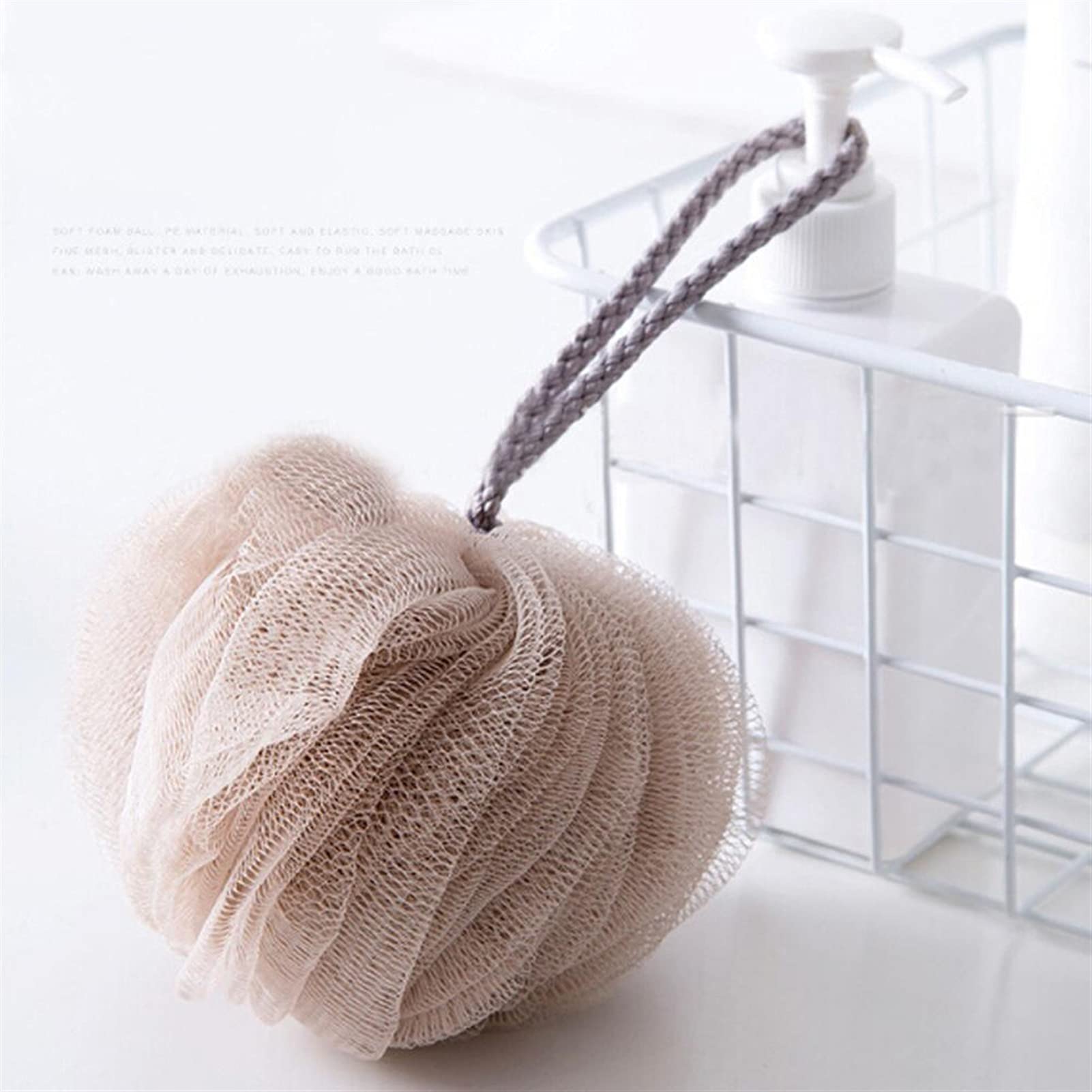 Gąbka pod prysznic 4 szt. Kulka do kąpieli Body Exfoliate Puff do kąpieli Gąbka pod prysznic z haczykiem do ciała Wisp Dry Bath l