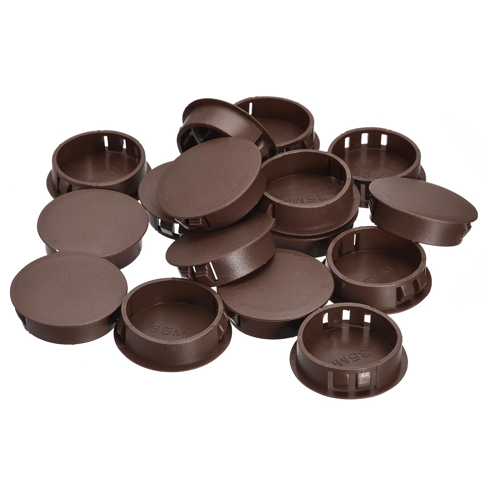 QUARKZMAN 50 Tappi Coprifori Per Viti &ndash; Diametro 35 Mm, Colore Crema, A Scatto, Per Mobili E Armadi