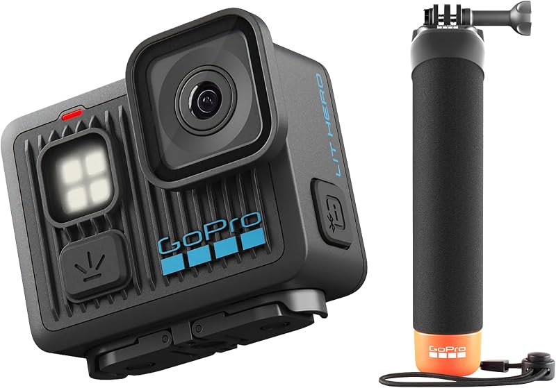 LIT Hero Bundle The Handler Floating Hand Grip - Lightweight, 4K, Waterproof Action Camera with Touchscreen — Edit Quik App