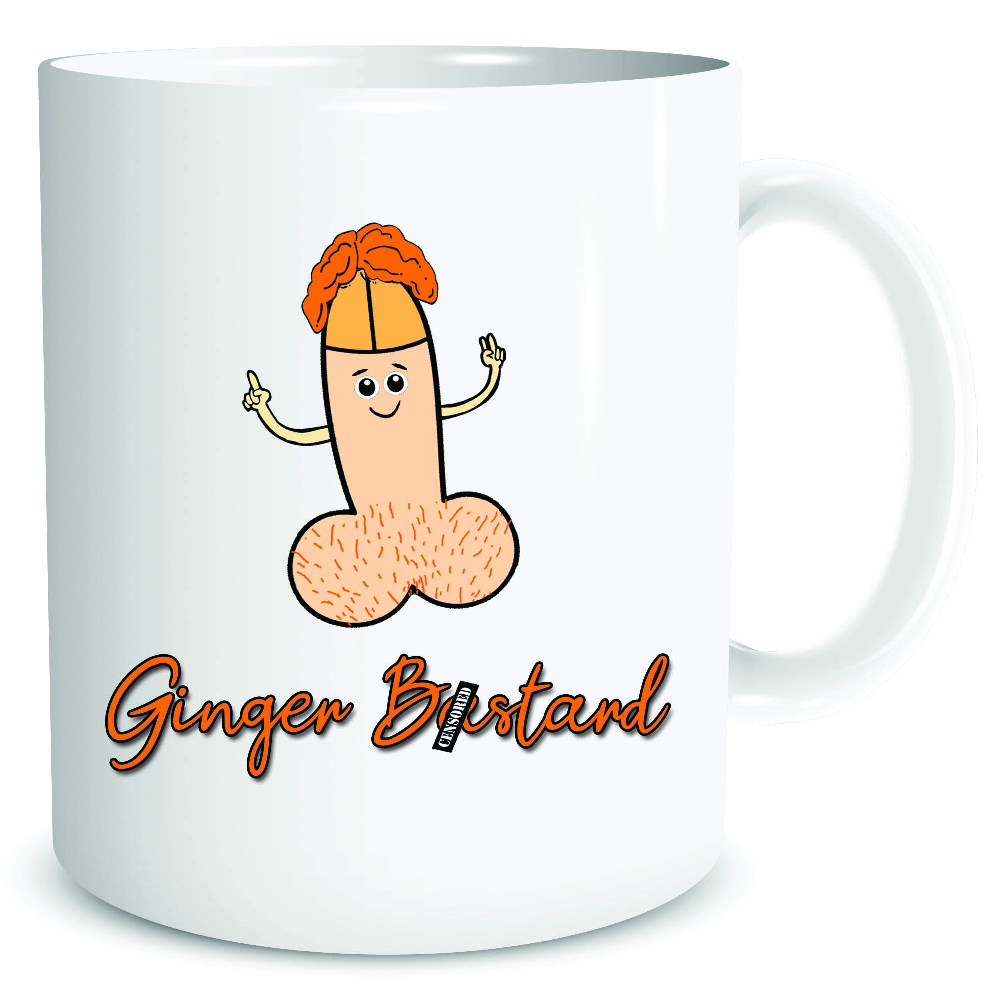 Peachy Antics White Funny Rude Ginger Friend Mug Secret Santa Novelty Present Ginger B*Stard Humour Coffee Cup Husband Boyfriend Birthday Christmas Jift Valentines Banter Wsdmug1821